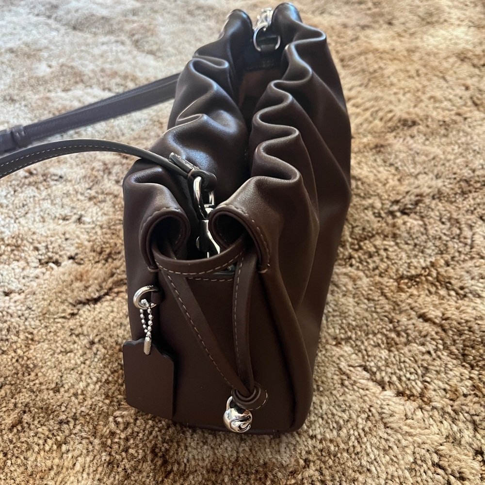 Coach Faye Crossbody in dark brown with silver hardware - Picture 5 of 6